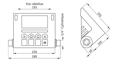 Anti-tartre COMAP 5105 - anciennement RIMEAU 3 - vu de 3 côtés