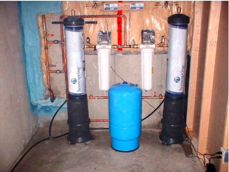Installation d'ulrtafiltration avec 2 unités HOMESPRING en paralléle