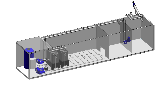 STEP containerisée avec unité de de micro-filtration (MBR) 